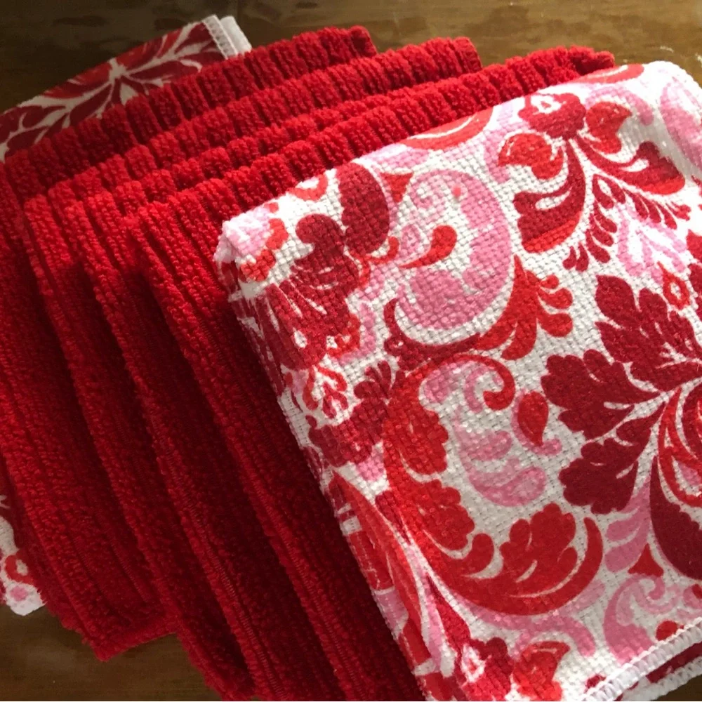 Lot of 6 Microfiber Cloths “ Red”